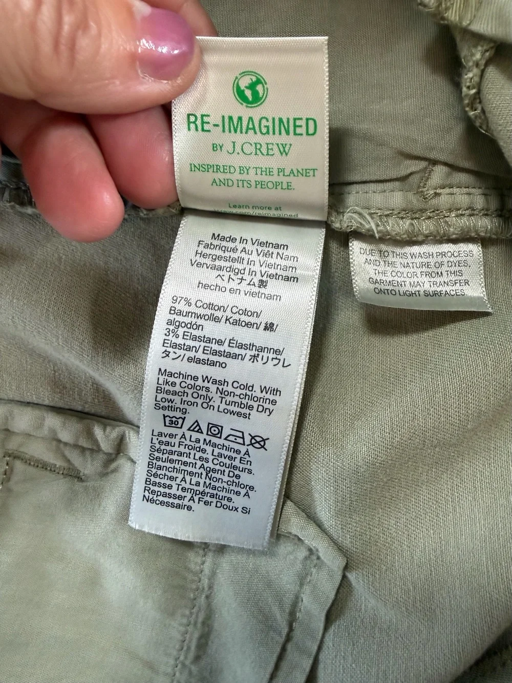 J.Crew Chino Shorts Olive Green Stretch Size 4